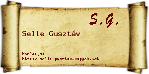 Selle Gusztáv névjegykártya