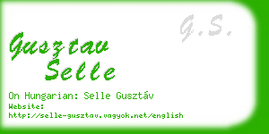 gusztav selle business card